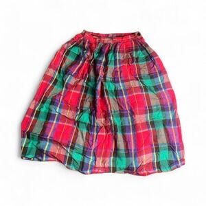 Vintage JG Hook Plaid Midi Skirt Size 12